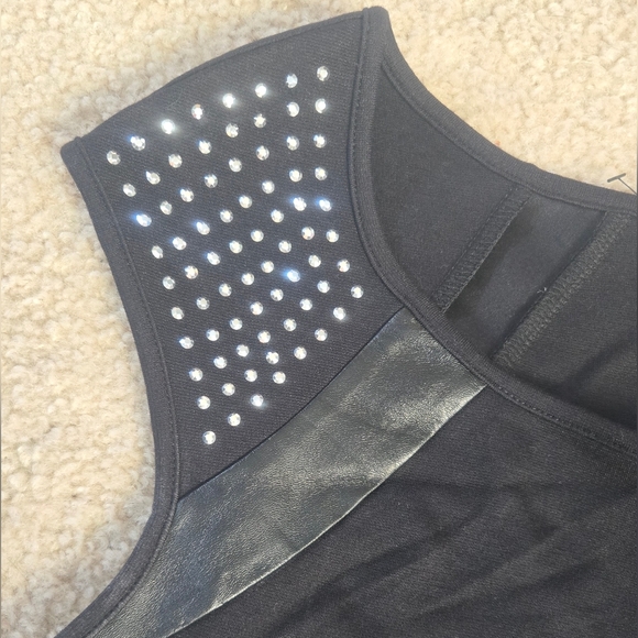 NWOT Express Black Rhinestone Bodycon Dress Size Small - Picture 3 of 9